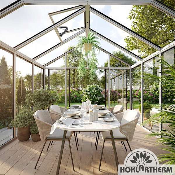 Livingten glass greenhouse in the exhibition garden